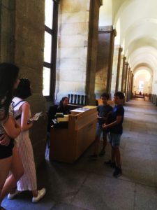 visiting museum of Madrid during spanish summer camp